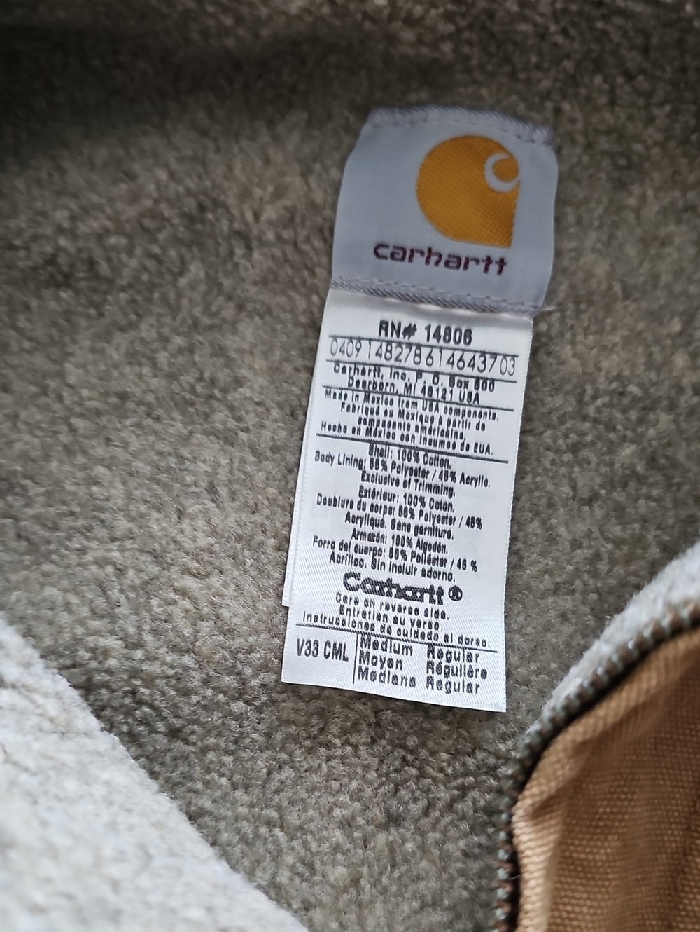 SOLD Carhartt 14806 Duck Canvas Mock Vest Medium Regular - Picture 4 of 7